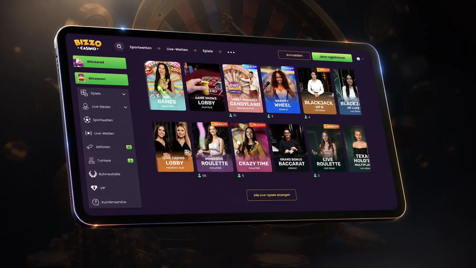 Wie startest du Slots bei Bizzo Casino?